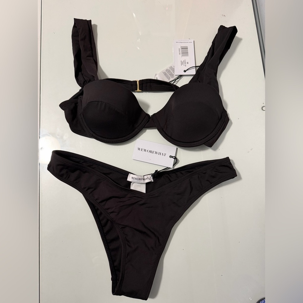 WeWoreWhat Dark Bikini Set